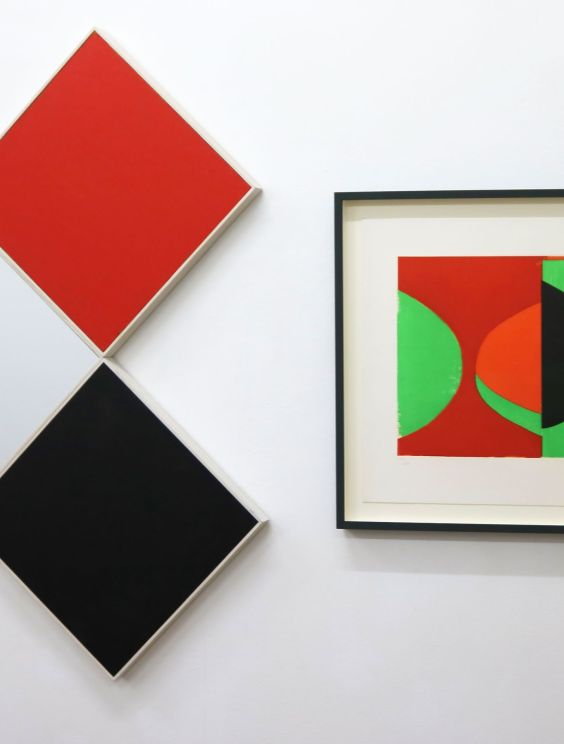 Red, Black & White (after Terry Frost)